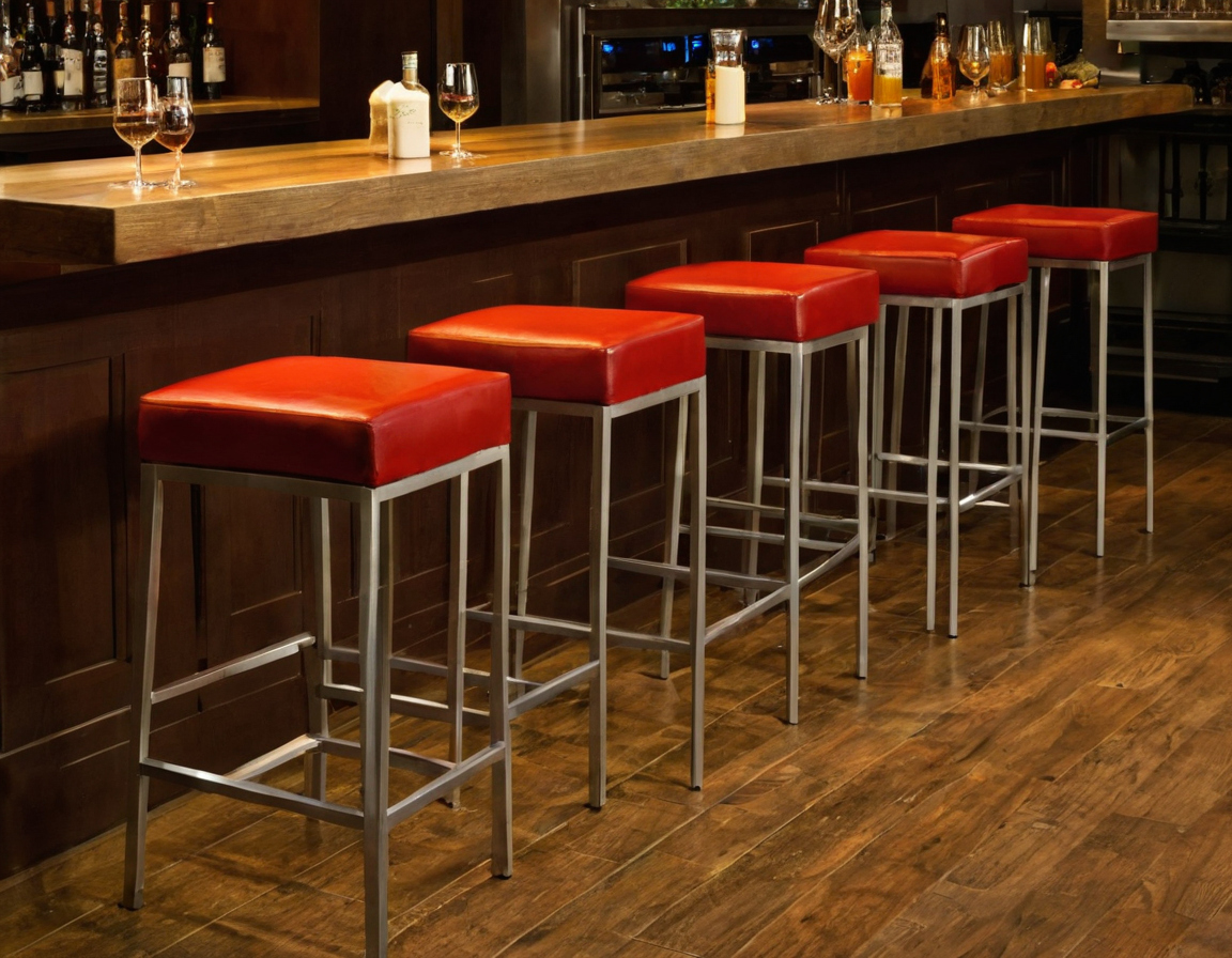 Practical visual for Pulled-out bar stools must not obstruct restaurant circulation or egress